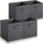 Hibtn Set of 4 Foldable Storage Box, Fabric with Handles Storage Cubes And Cloth Storage Organizer Drawer For Closet And Toys Storage,27 x 27 x 27 cm, Dark Gray
