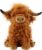 Highland Cow Plush Toy, 11in Highland Fluffy Cow Plush Cuddly Toys, Scottish Highland Cow Teddy Stuffed Soft Toys for Boys Girls Kids Birthday Gifts Age 3