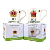 His Lordship & Her Ladyship Set of Mugs in Gift Boxes