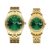 His and Hers Couple Watches Set, Gold Plated Stainless Steel
