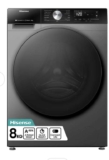 Hisense 3S Series WF3S8043BT3 8kg WiFi Connected Washing Machine with 1400 rpm – Titanium / White – A Rated / AO Members Price £249