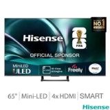 Hisense 65U7QTUK 65 Inch Mini LED HD Smart TV 5 Year Warranty – Auto Discount At Checkout