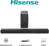 Hisense HS3100 480W 3.1Ch Bluetooth Soundbar with DTS Virtual X & Dolby Digital – Free C&C