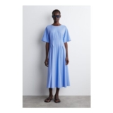 H&m Pintucked Cotton Midi Dress