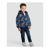 Hot Wheels Print, Padded Hooded Jacket In Black, Clubcard Price
