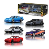 Hot Wheels Toy Cars, Premium Fast & Furious Tokyo Drift Bundle x 5 1:64 Scale Die-Cast Vehicles w/voucher