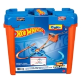 Hot Wheels Track Builder Deluxe Stunt Box, Over 5 metres Track Builder System, Head-to-Head Stunt Tracks with Dual Launchers, Inc 2 Toy Cars
