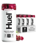 Huel Daily A-Z Vitamins Energy Drink, 12 x 330ml Cans, Cherry & Raspberry Sparkling – Sold & Dispatched By Huel Ltd