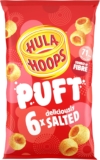 Hula Hoops Puft Salted Multipack Crisps 6x15g Snack Packs, Case of 14 – Light and Crispy Puffed Hoops – No Artificial Colours or Flavours, Suitable for Vegetarians