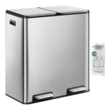 Hzuaneri Kitchen Bin, (2 X 30L) 60L Recycling Bins