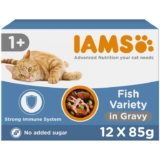 IAMS Adult Wet Cat Food Sea Collection in Gravy 12 x 85g