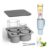 IETWATE 4-in-1 Silicone Ice Tray with Lid