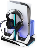 IMP Gaming DLX LED Twin Charging Tower With Cooling Fans & Game Storage (PlayStation 5)