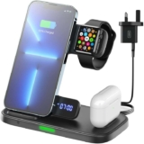 INIU 3 in 1 Wireless Charging Station, 15W Qi Multi Charger Dock (Includes 25W Charger) After Collecting Voucher SimpleLife LLC FBA