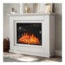 INMOZATA 40in White Electric Fireplace Surround with Remote