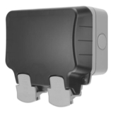 IP66 13A 2-Gang SP Weatherproof Outdoor Switched Socket