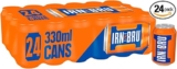 IRN-BRU Regular, 24 Pack Iconic Flavoured Fizzy Drinks Multipack Cans – 24 x 330ml Cans