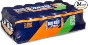 IRN-BRU XTRA, 24 Pack Zero No Sugar & Low Calorie Fizzy Drinks Multipack Cans with XTRA Taste – 24 x 330ml Cans