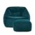Icon Natalia Cord Bean Bag Chair with Footstool, Teal