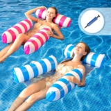 Inflatable Pool Float Lounger Water Hammock Floating Chair for Adults, Portable Inflatable Float for Swimming Pool, Beach or Travel Relaxing Floaties for Summer Water Parties, Beach Days