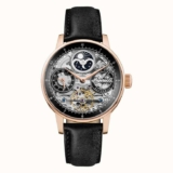 Ingersoll 1892 The Jazz Automatic Mens Watch with Black Dial and Black Leather Strap 42mm Case (Lifetime Warranty)