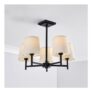 Inlight Almir Matt Fabric & Metal Black 5 Lamp LED Ceiling Light