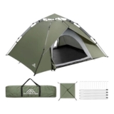 Instant Pop-up Camping Tent, Waterproof Dome, 3-4 Person