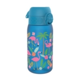Ion8 Kids Water Bottle, 350ml, BPA Free, Leakproof, Blue Flamingos