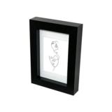 Islande Matt Black Picture Frame Set, Pack of 8