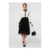 Izabel London Black & White Button Front Mesh Textured Jumper Dress