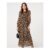 Izabel London Brown Animal Print Maxi Dress