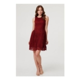 Izabel London – Lace Layer Sleeveless Short Skater Dress