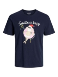 JACK & JONES Mens Jjchristmas Tee Ss Crew Neck Xmas size S