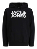JACK & JONES Mens Jjecorp Logo Sweat Hood Play Noos Pls Hooded Sweatshirt (pack of 1) – Black L