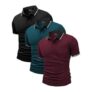 JACKETOWN 3 Pack Mens Polo Shirts Short Sleeve