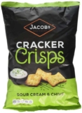JACOBS Cracker Crisps Sour Cream and Chive Snacks Sharing Bag 150g (1.06-£1.19 S&S)