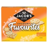 JACOBS Savoury Favourites, Selection Boxes of Crackers for Cheese, 200 g (Pack of 10)
