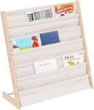 JARAGAR Childrens Bookcase, Kids Sling Bookshelf Wooden Multi-layer Storage Rack Kindergarten Book Case for Picture Book, Bedroom, Playroom