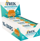 JBs TREK Protein Flapjacks – Salted Caramel – Plant-based protein – Gluten Free – 16 x 50g bars – 0,8kg