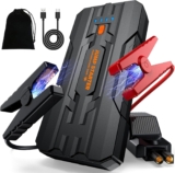 JDMCAR Jump Starter Power Pack – 5000A Portable Car Battery Booster Jump Starter for 12V Vehicles and Motorcycles,Car Accessories Power Bank with Jump leads and LED Light