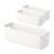 JLNGTHONG 3-Pack White Rectangular Storage Baskets 27.5109.5 Cm