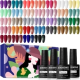 JODSONE Gel Nail Polish Set, 324 PCS Classic White Black Red Purple Pink Blue Gel Polish Set with Base Top Coat Suitable for All Seasons Soak Off Nail Varnish Kit Nail Salon Set Gifts for Women
