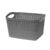JVL Knit Design Storage Basket with Handles, Grey, 6.6L
