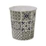 JVL Mosaic Navy Waste Paper Bin, 27cm X 25cm Approx