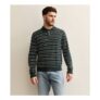 Jack & Jones Green Regular Striped Polo Jumper