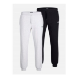 Jack and Jones Mens Mason 2-Pack Closed Hem Jersey Joggers