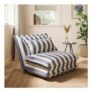 Jackson Navy Woven Stripe Single Sofabed