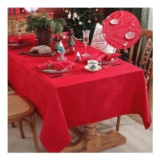 Jacquard Christmas Tablecloth 152×305 Cm, Oil/Waterproof, Red