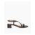 Jaskell – Black Leather Low Block Heel Sandals