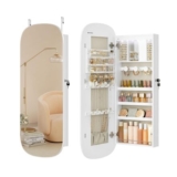 Jewellery Cabinet, Mirror Cabinet, Jewellery Organiser with LED Lighting